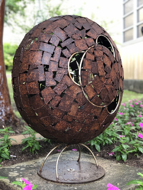 Circle sculpture in St. Mary's University's Sculpture Garden.