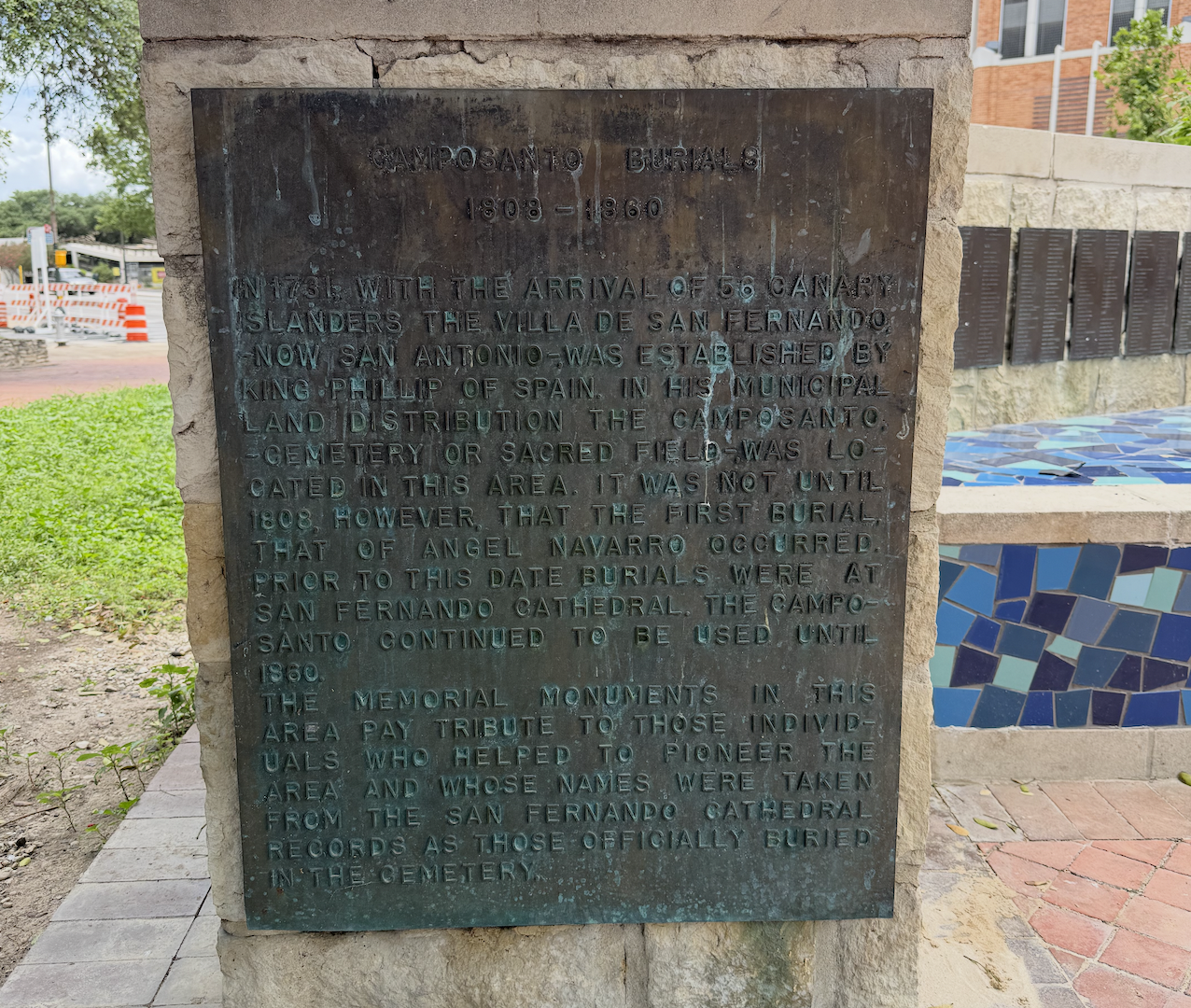 Camposanto Memorial marker