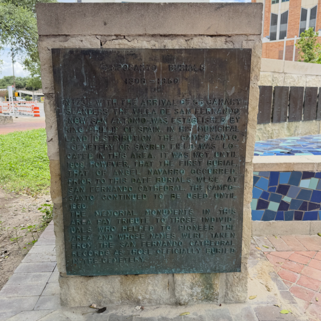 Camposanto Memorial marker